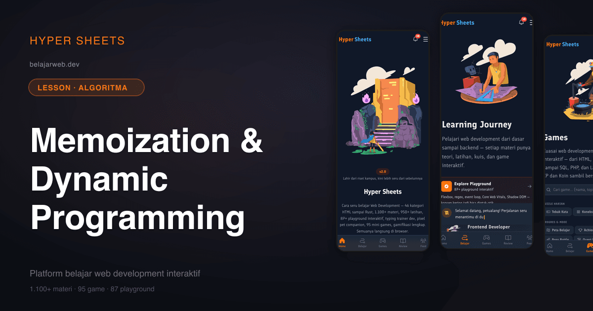 Memoization & Dynamic Programming — Algoritma — Hyper Sheets