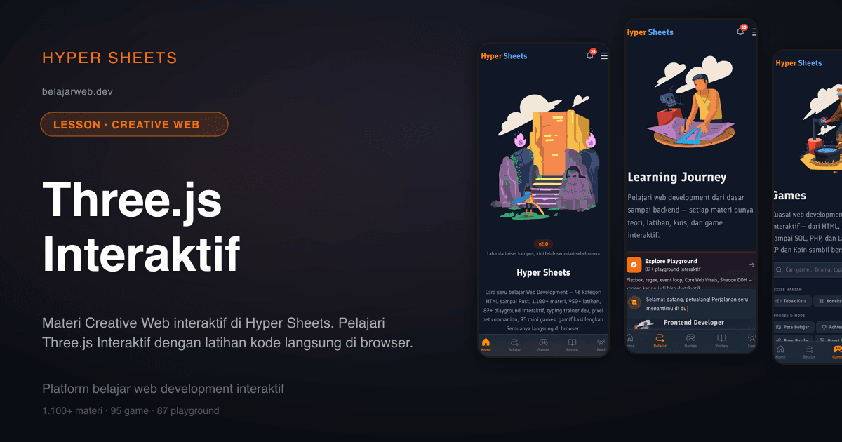 Three.js Interaktif — Creative Web — Hyper Sheets