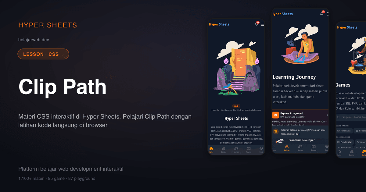 Clip Path — CSS — Hyper Sheets