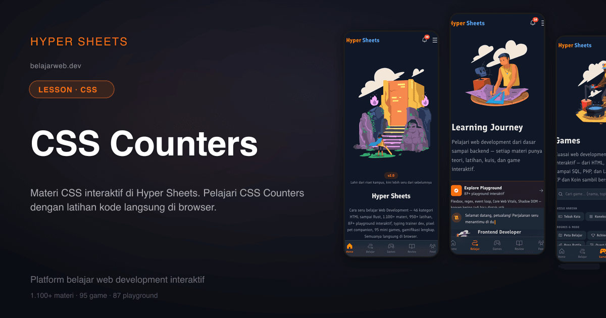 CSS Counters — CSS — Hyper Sheets