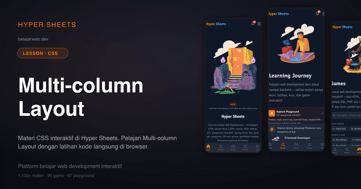 Multi-column Layout — CSS — Hyper Sheets