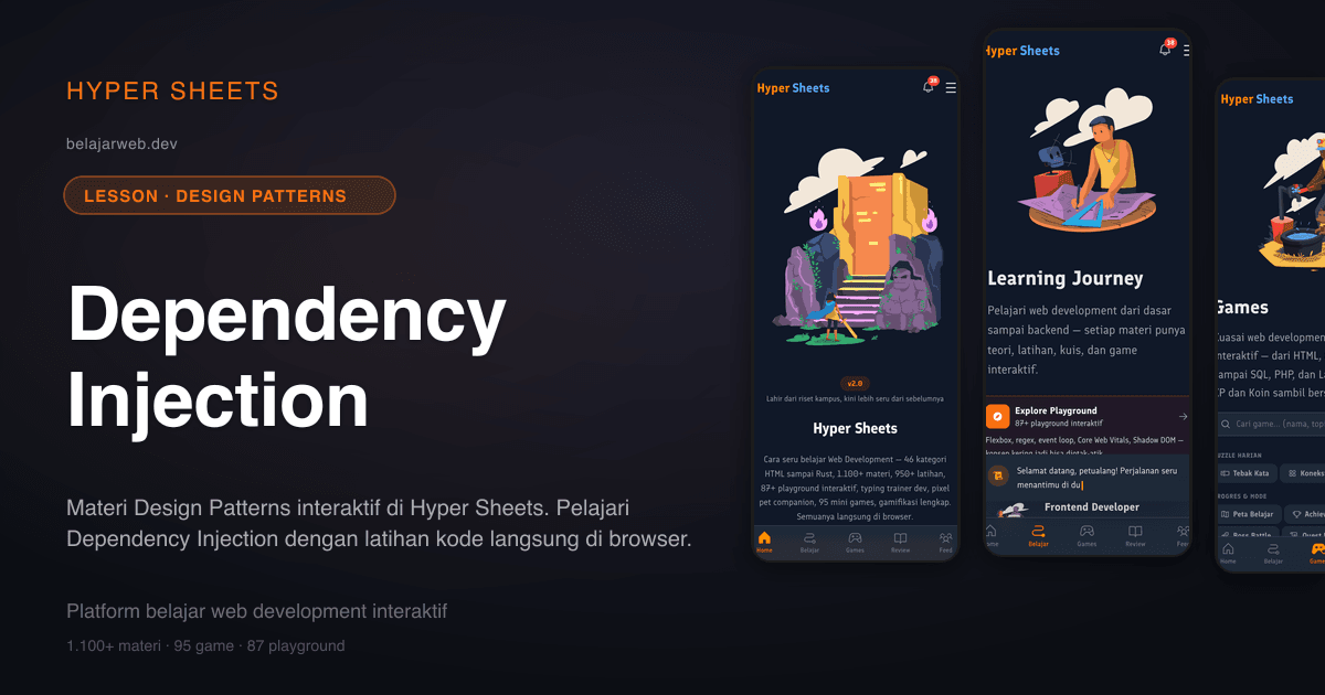 Dependency Injection — Design Patterns — Hyper Sheets