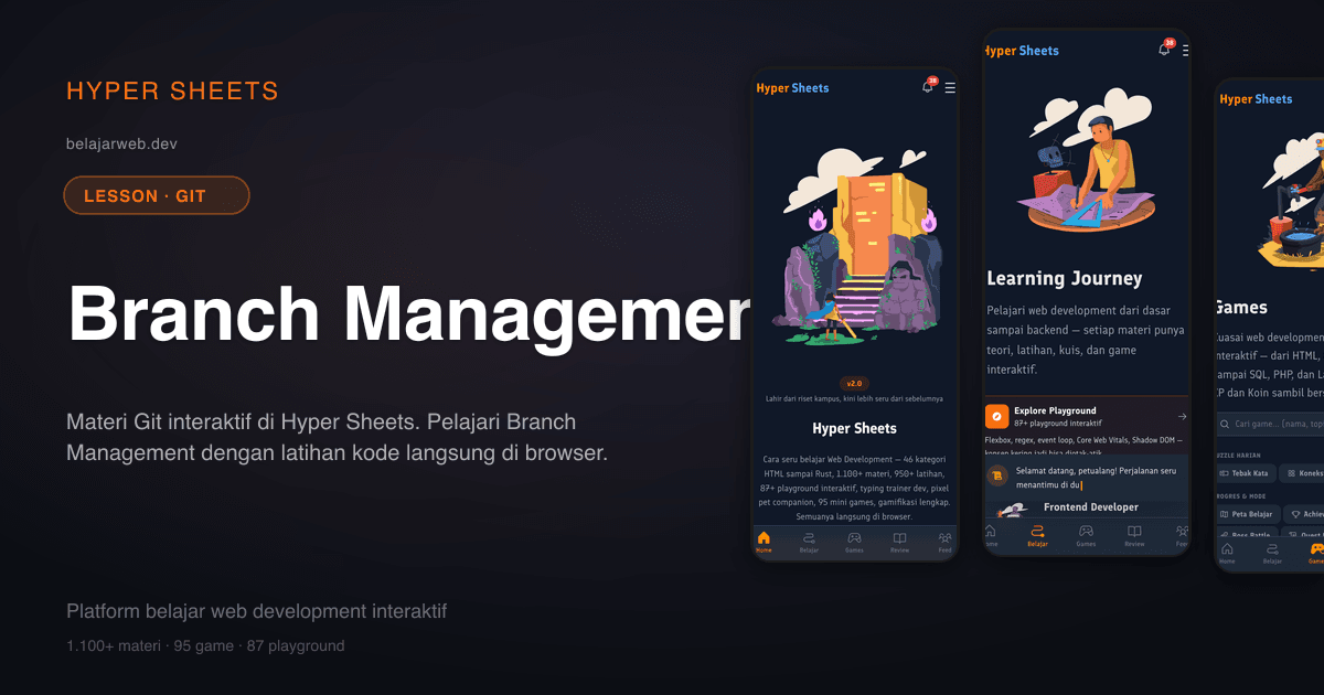 Branch Management — Git — Hyper Sheets