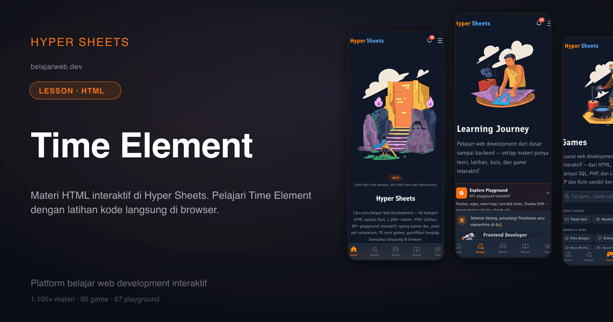 Time Element — HTML — Hyper Sheets