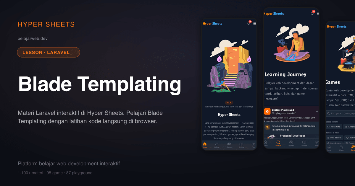 Blade Templating — Laravel — Hyper Sheets