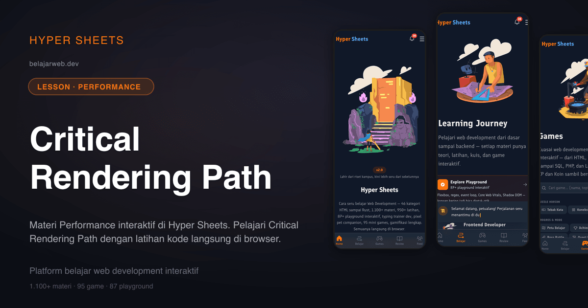 javascript | critical rendering path Images High... Critical Rendering Path — Performance — Hyper Sheets