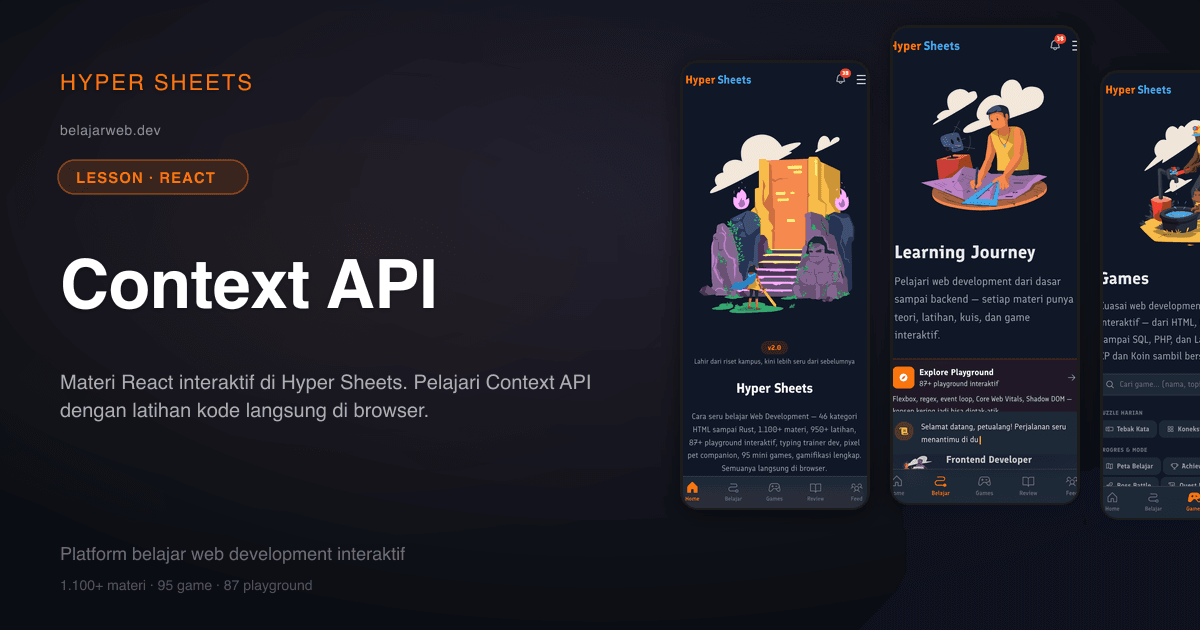 Context API — React — Hyper Sheets