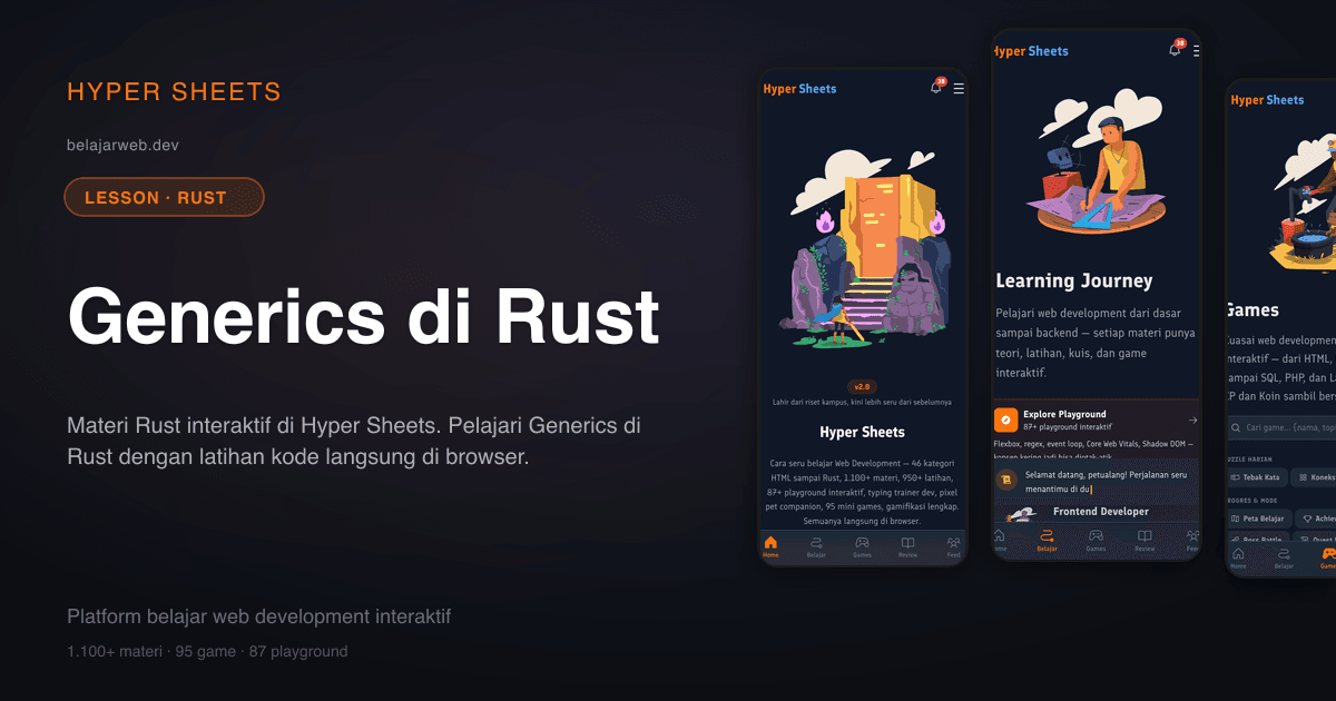 Generics di Rust — Rust — Hyper Sheets
