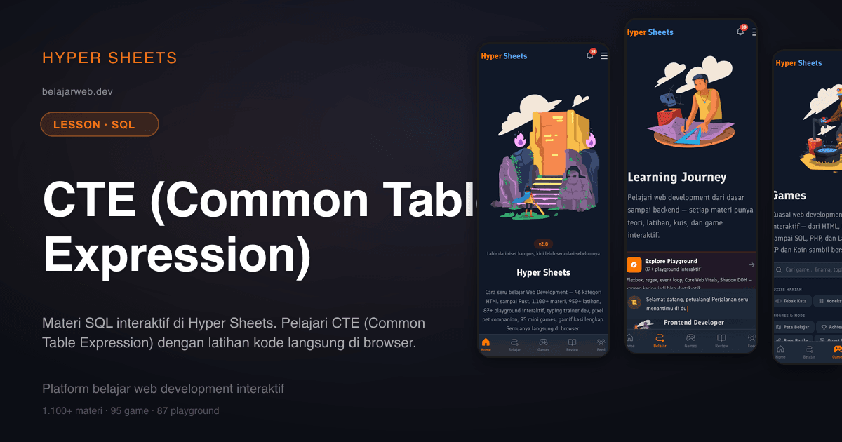 Multicte CTE (Common Table Expression) — SQL — Hyper Sheets