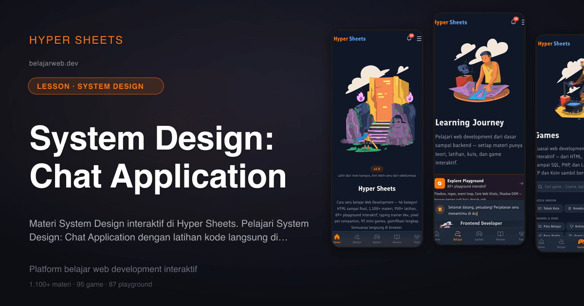 System Design: Chat Application — System Design — Hyper Sheets