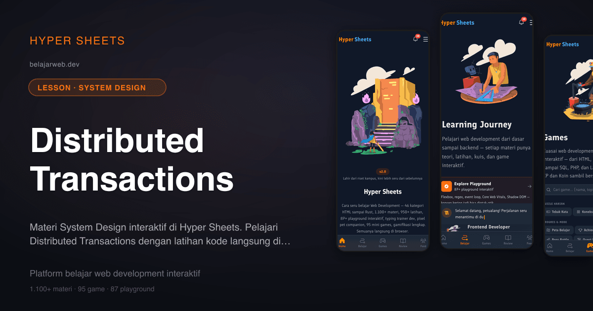 Distributed Transactions — System Design — Hyper Sheets