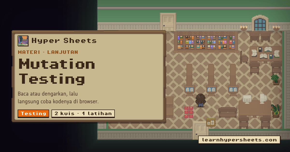 Latihan 1: Mutation Testing — Testing — Hyper Sheets