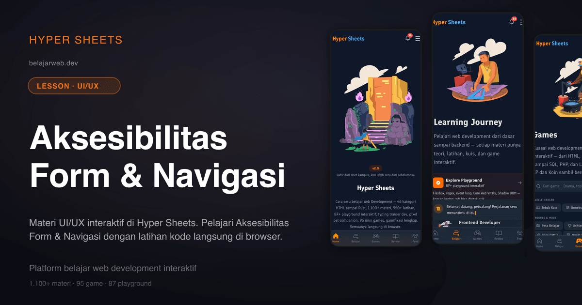 Aksesibilitas Form & Navigasi — UI/UX — Hyper Sheets