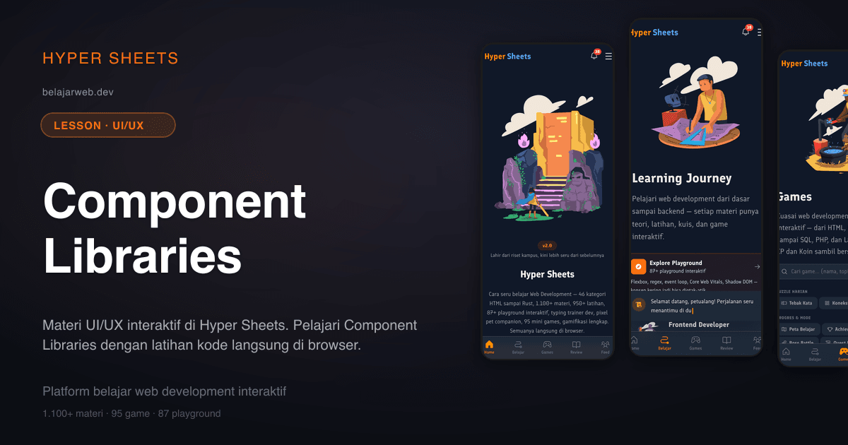 Web Ui Components Library Component Libraries — UI/UX — Hyper Sheets