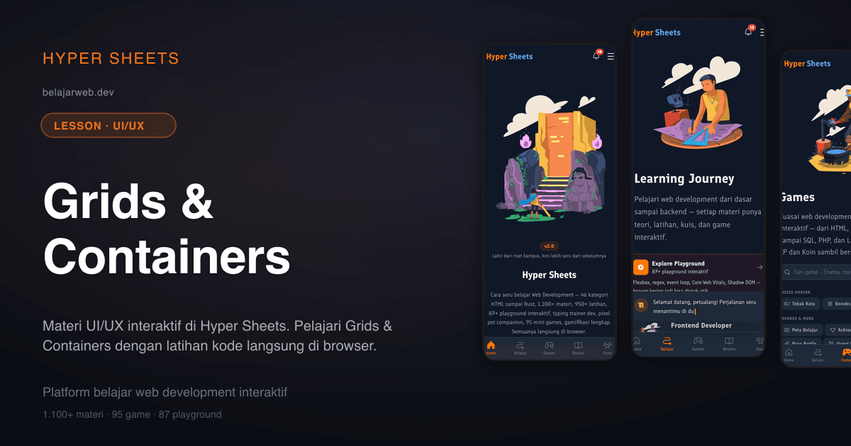 Grids & Containers — UI/UX — Hyper Sheets