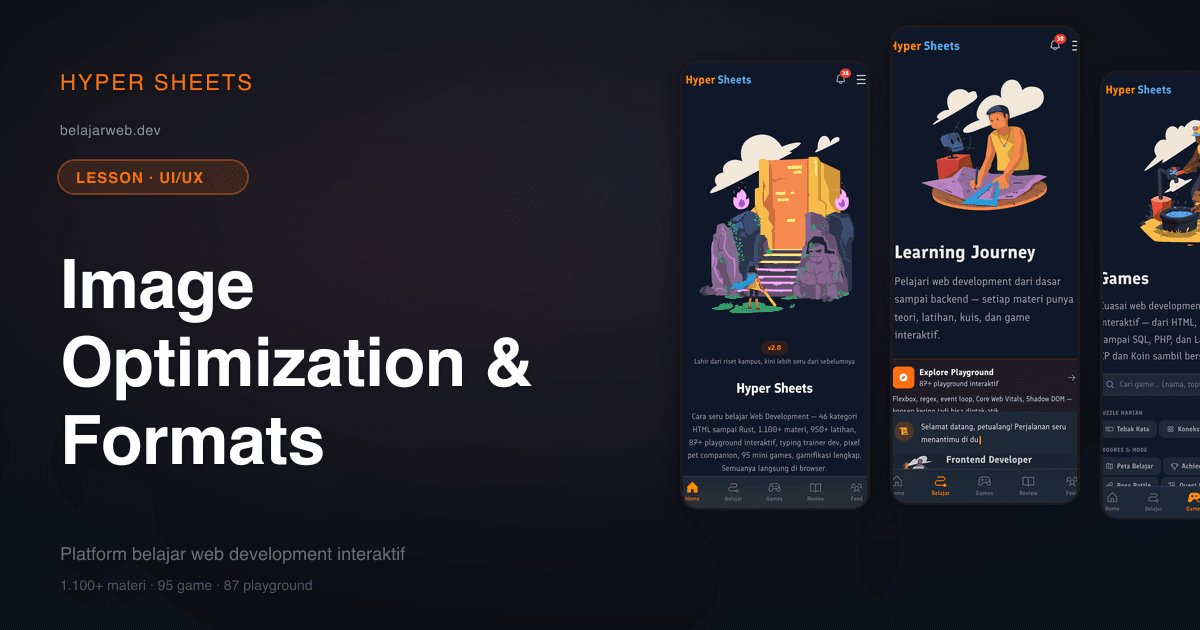 Image Optimization & Formats — UI/UX — Hyper Sheets