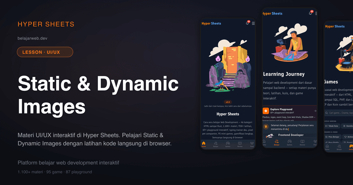 Static & Dynamic Images — UI/UX — Hyper Sheets