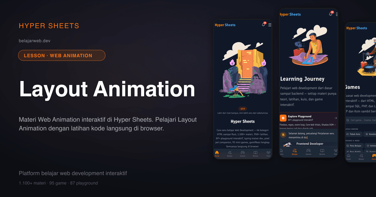 Layout Animation — Web Animation — Hyper Sheets