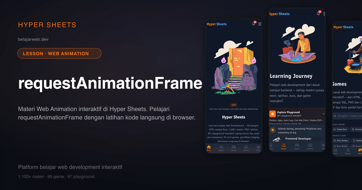 requestAnimationFrame — Web Animation — Hyper Sheets