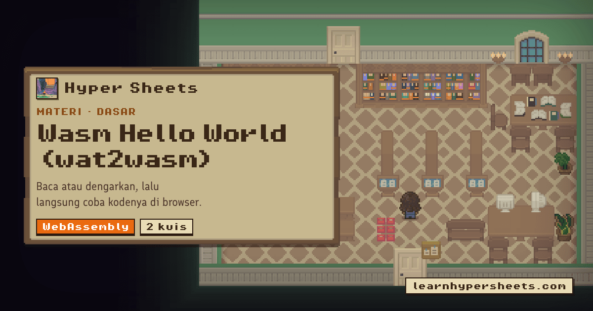 Wasm Hello World (wat2wasm) — WebAssembly — Hyper Sheets
